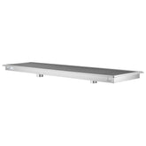 24" x 108" Stainless Steel Floor Trough Drain, 14-Gauge with Subway-Style Grating & Removable Drain Basket, NSF Listed (KM-FTG-24108)